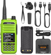 Talkpod A36plus Uhf/Vhf/Am/Fm Portable Two Way Radio Transceivers Display Green