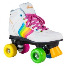 🌟ROOKIE ROLLERSKATES Forever Rainbow White/Multi Quad Skates🌟