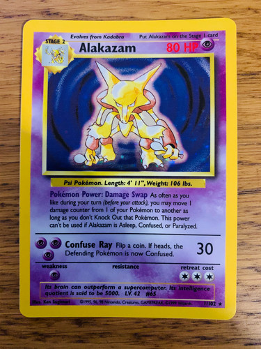 Alakazam holo base set - holo,