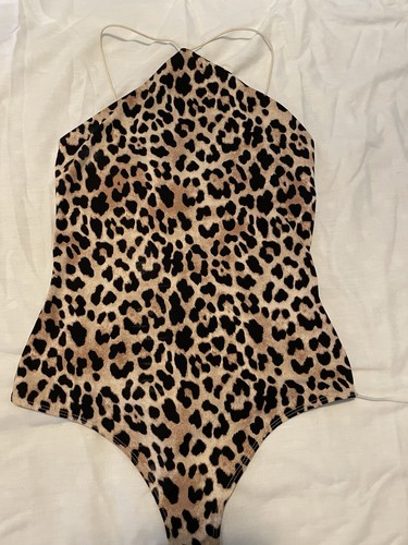 Leopard print body suit - leopard,