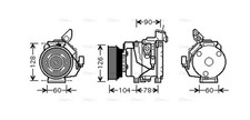 AVA Aircon Compressor TOK437
