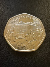 1987 Isle Of Man Christmas 50p