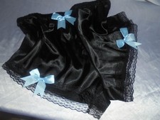 Silky Shiny  sissy  black   Glossy french  knickers  28 TO 44 cd/tv