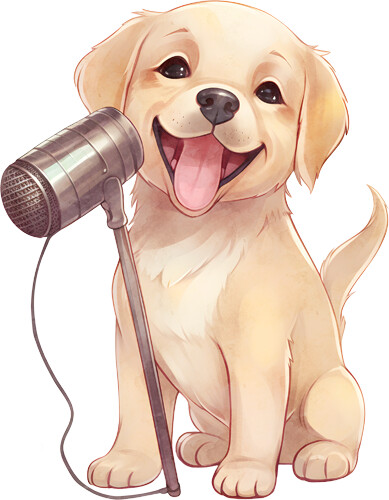 Singer dog colourful - singer, nursery
