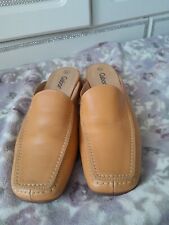Ladies camel coloured slip on Gabor sport open back mules UK 5 1/2