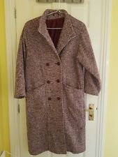 Ladies Womens Tesco Long Maroon Burgundy Coat 14
