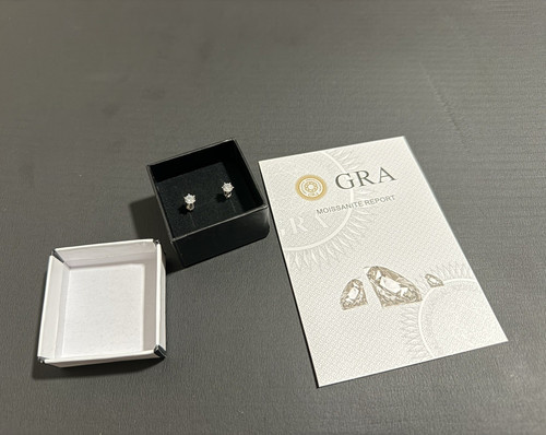 Gra certified round moissanite - gra,