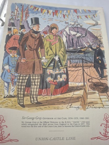 Union castle line menu card - line,