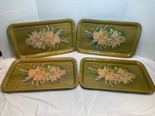 Vintage trays metal - trays, wood
