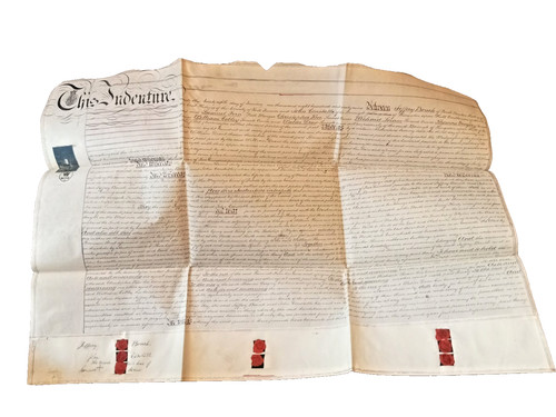 Victorian vellum indenture - victorian,