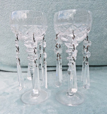 PAIR OF LEAD CRYSTAL TEALIGHT