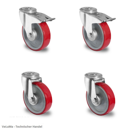 Set transport castors heavy - 1,