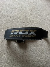 RDX Leather Weightlifting Belt Size L – Black Gold “Giant Inside” For Gym