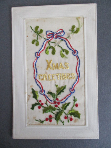 Silk embroidered french old - silk,