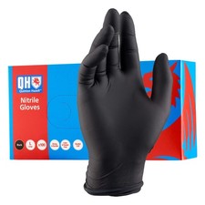 100 Black Disposable Large