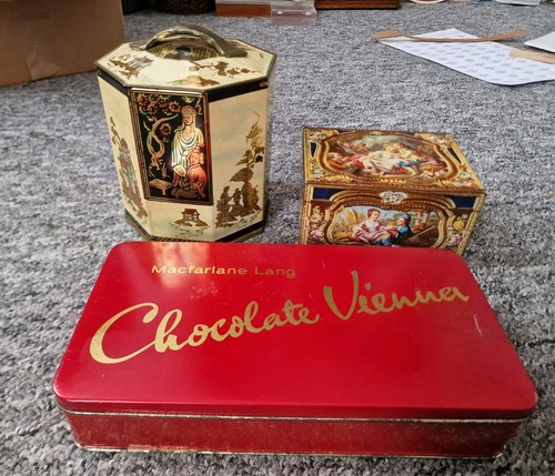 Vintage biscuit tins - vintage, tins,