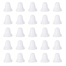  50 Pcs Polystyrene Bells Mini Hand Ornaments Bulk DIY Foams Adornment