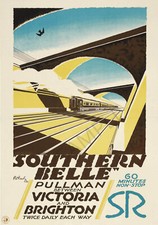 Vintage railway poster - vintage,