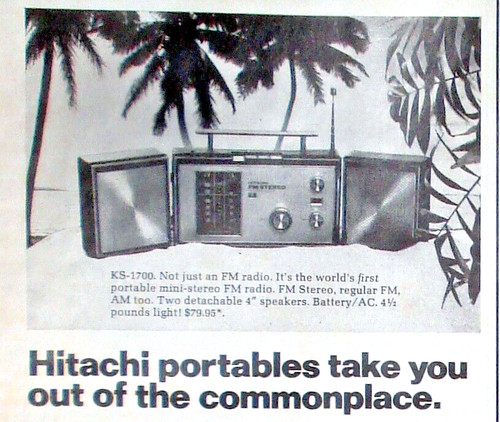 Hitachi portable radio stereo - hitachi,
