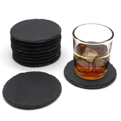 Slate coasters set - set, round