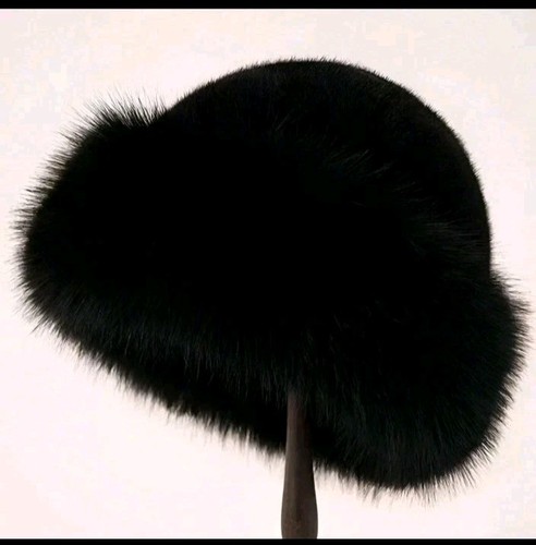 Luxury black real mink fur - black,