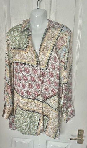 Zara satin button down blouse - button-down,