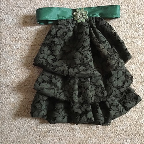 Jabot cravat dark green - jabot,