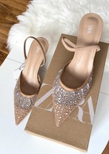 Zara slingback heels diamond