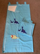 Lined Tab Top Dinosaur Curtains From Next 130 X 130 Cm Blue