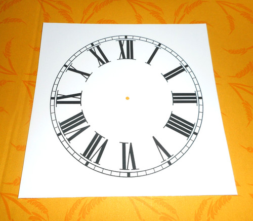 Clock dial face paper card - dial,