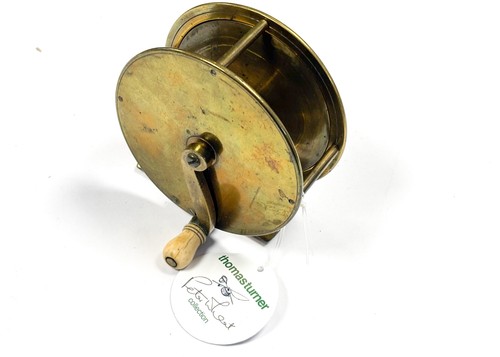 Brass salmon reel - , 4"