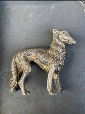 SILVER BORZI DOG FIGURE 6.5cm 1970s RARE SILVER BORZI 117g. Silver DOG UK