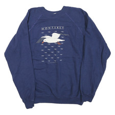 HANES Mens Blue Monterey Crew
