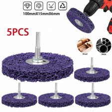 5Pcs 4'' Poly Strip Disc Wheel Paint Rust Removal Clean For Angle Grinder 100mm