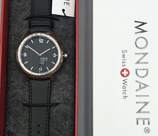 MONDAINE WATCH HELVETICA NO1 BOLD 43 D Watch, RRP:£349, BNIB