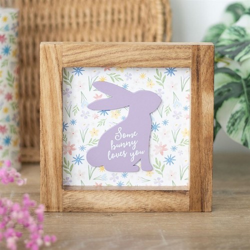 Some bunny loves you - bunny, wooden