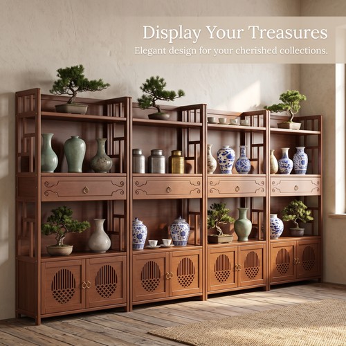 Wood display shelf floor - display,