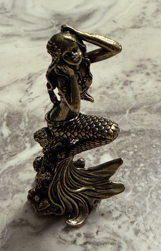 Brass siren mermaid - siren,