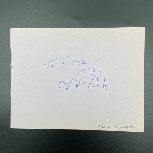 Cliff richard autograph - cliff,