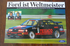 Ford Sierra RS Cosworth original official racing poster Klaus Ludwig Niedzwiedz
