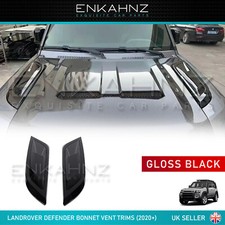 BONNET VENTS GLOSS BLACK FOR LAND ROVER DEFENDER 90/110 2020+