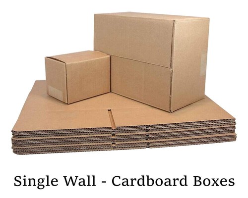 Brown cardboard boxes single - brown,