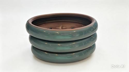 Oval glazed ceramic - x,