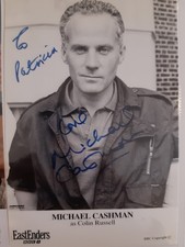 Michael Cashman Eastenders signed cast card photo