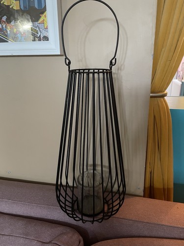 Large birdcage candle - large, holder