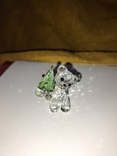  Swarovski 2011 Kris Bear Holding Christmas Tree Crystal Figurine #1091815