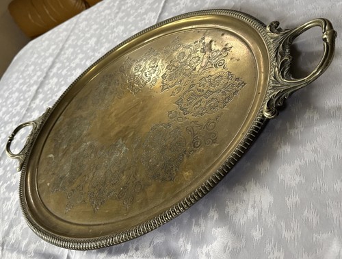Giant antique brass - brass, tray