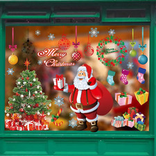 Merry-Christmas Window Stickers Large Removable Decal Wall Home Shop Xmas Decors