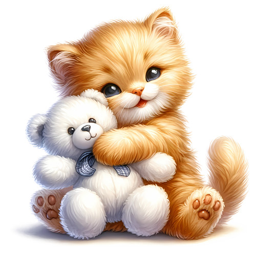Ginger tabby kitten vinyl - ginger,
