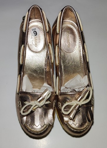 Sebago womens 9 - sebago, metallic